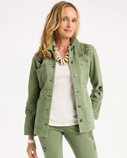 Embellished Utility Field Jacket - US 4383