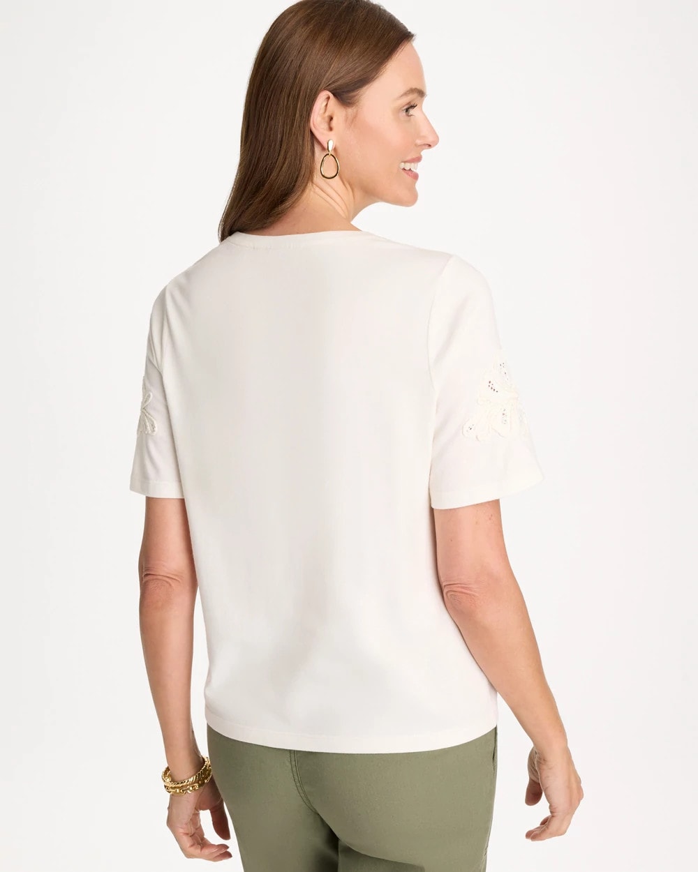 3D Cutwork Knit Tee - US 9031