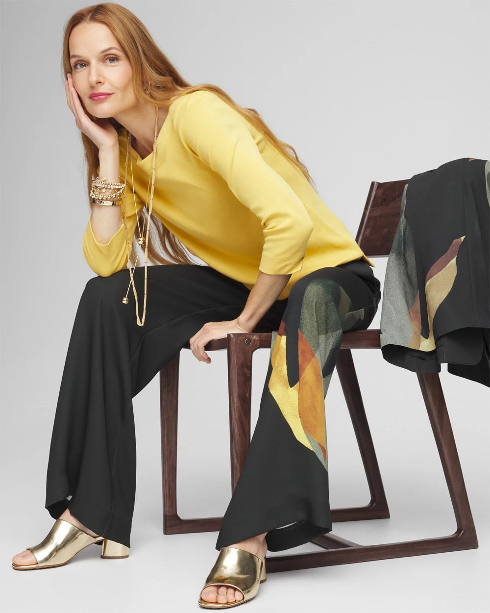 3/4 Sleeve Bateau Neck Tee - US 4893