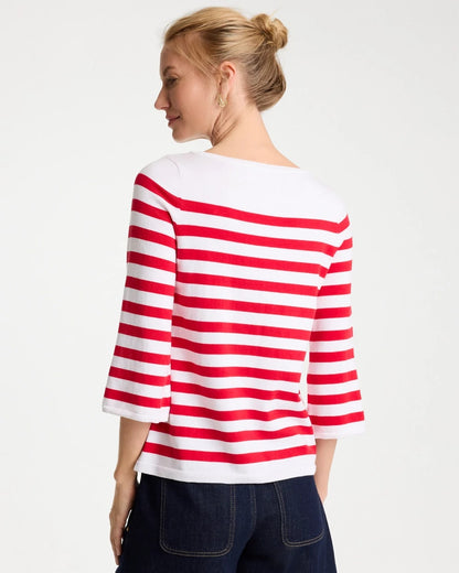 Cotton-Blend Americana Striped Intarsia Sweater - US 2750