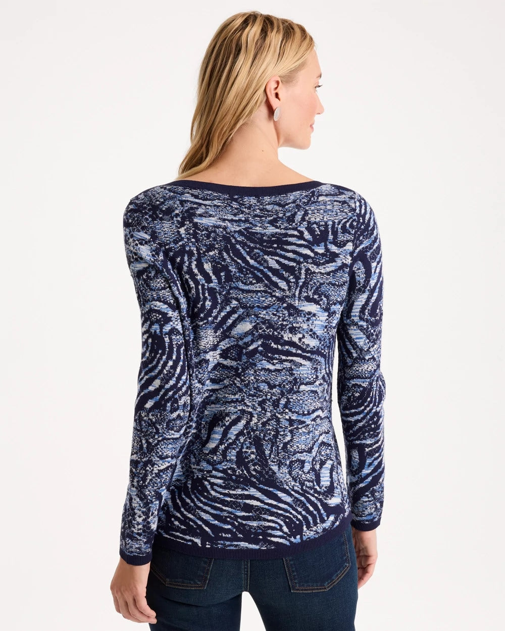 Ella Intarsia Bateau Pullover Sweater - US 7879