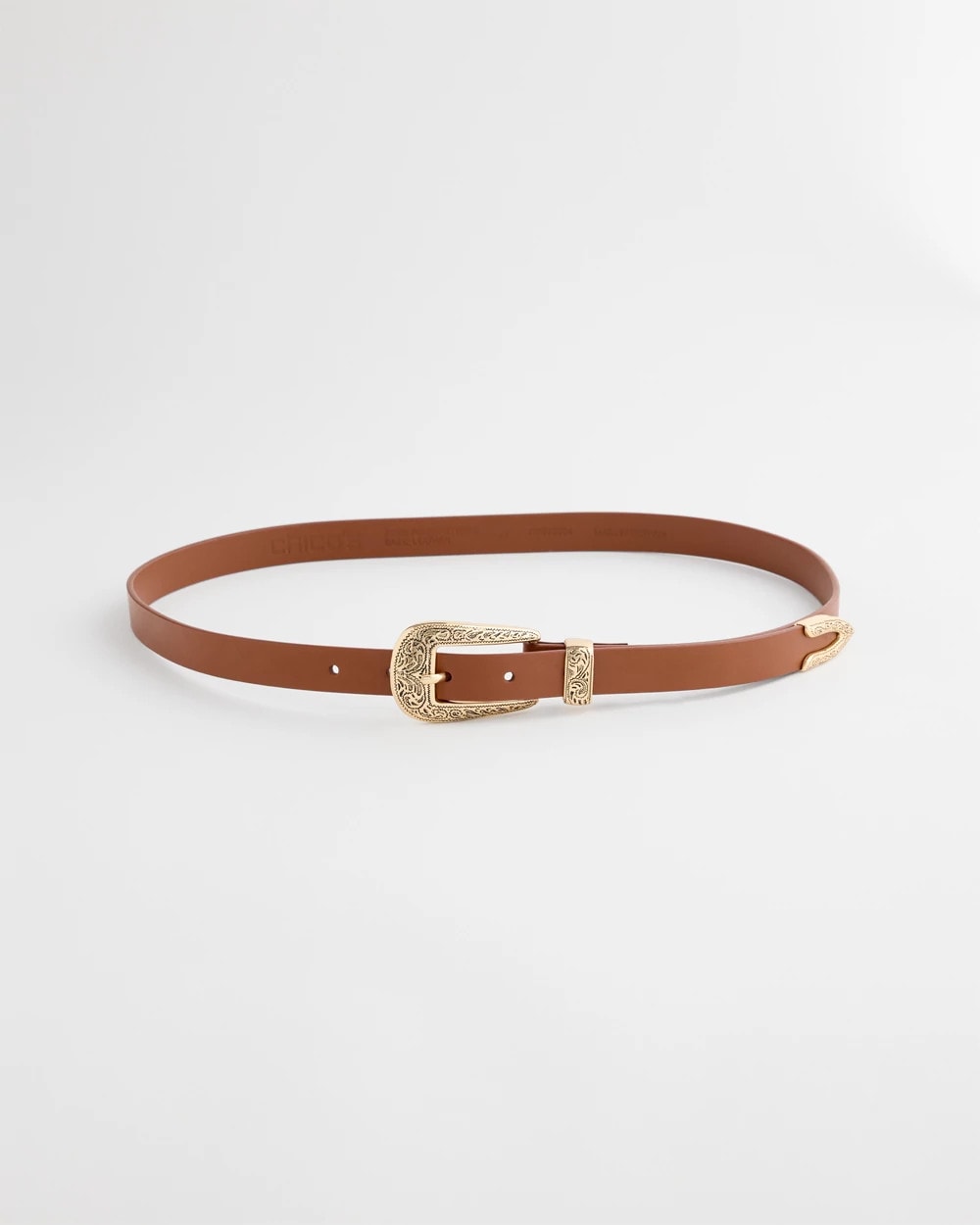 Faux Leather Skinny Belt - US 6475