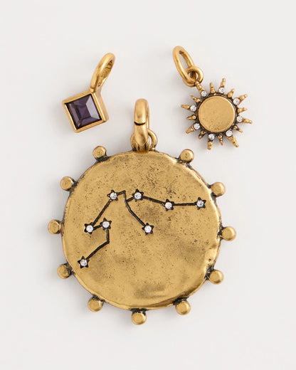 Aquarius Zodiac Charm Pendant - US 7263