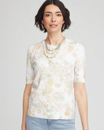 Gold Foil Cotton Sweater Tee - US 0568