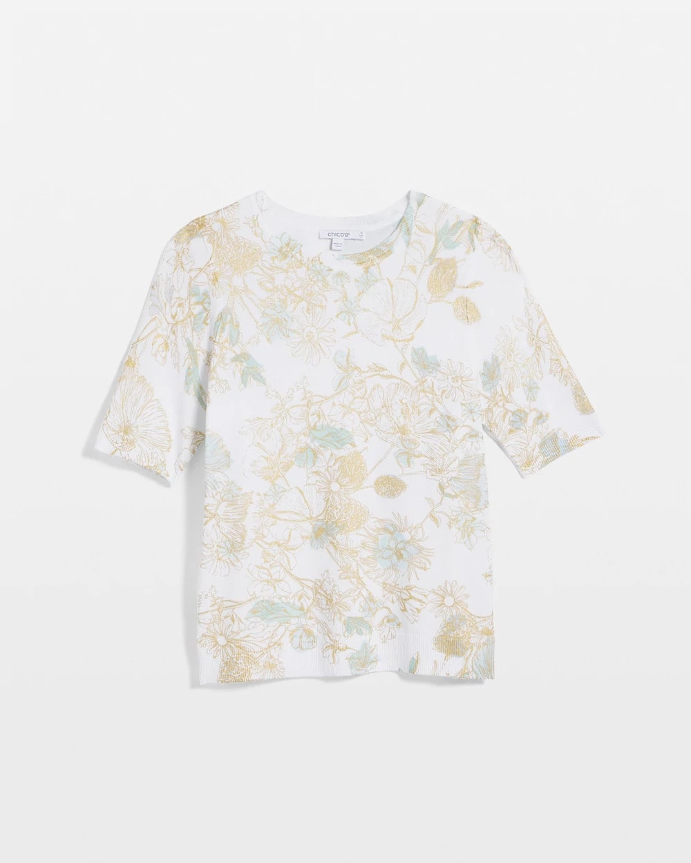 Gold Foil Cotton Sweater Tee - US 0568
