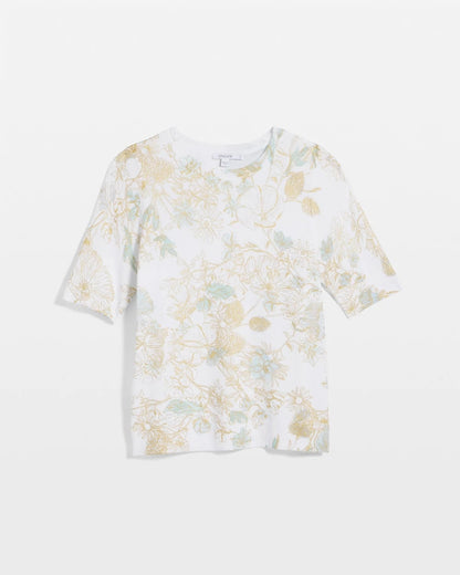 Gold Foil Cotton Sweater Tee - US 0568