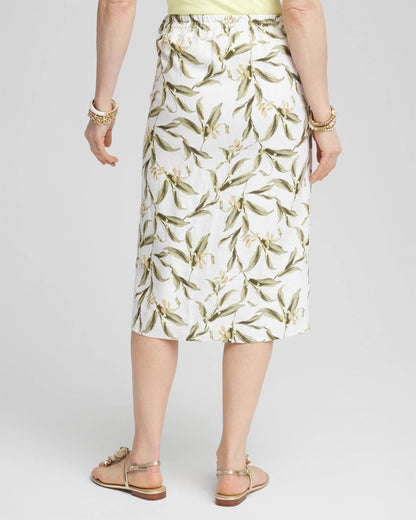 Linen Midi Wrap Skirt - US 7213