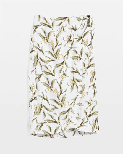 Linen Midi Wrap Skirt - US 7213