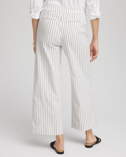 Brigitte™ Striped Wide-Leg Cropped Pants - US 7089