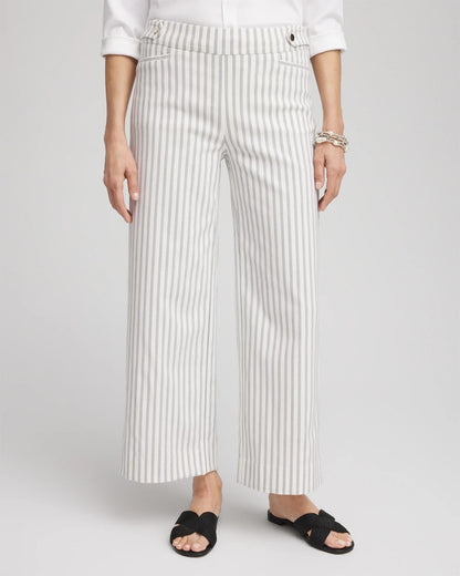 Brigitte™ Striped Wide-Leg Cropped Pants - US 1269