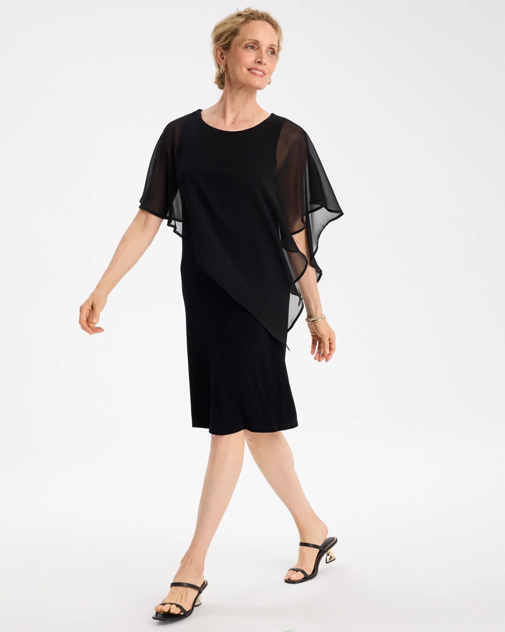 Travelers™ Chiffon Overlay Dress - US 8893