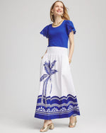 Tropical Smocked Waist Pull-On Skirt - US 6169