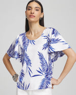 Flutter Sleeve Satin Top - US 6347