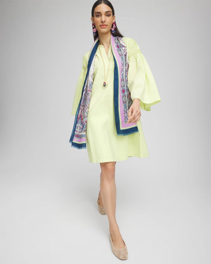 Cotton Voile Bell Sleeved Dress - US 4952
