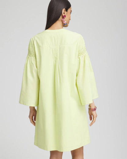 Cotton Voile Bell Sleeved Dress - US 4952