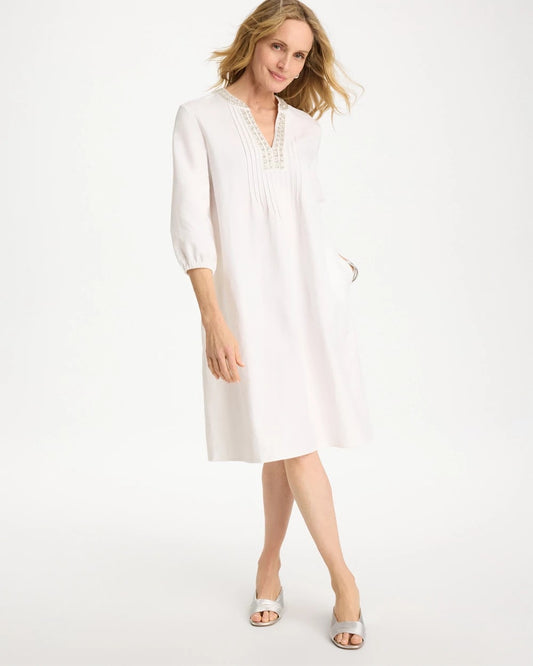 Embellished Pintuck Dress - US 1732