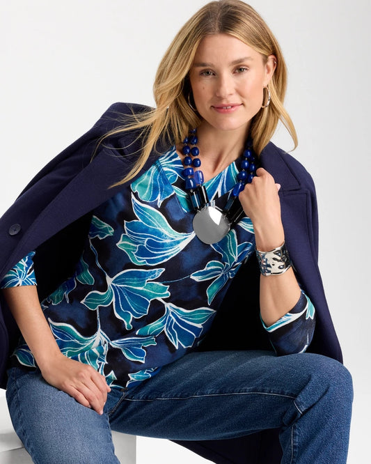 Artisanal Pima Cotton 3/4 Sleeve Tee - US 7523