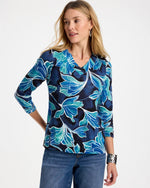 Artisanal Pima Cotton 3/4 Sleeve Tee - US 7523