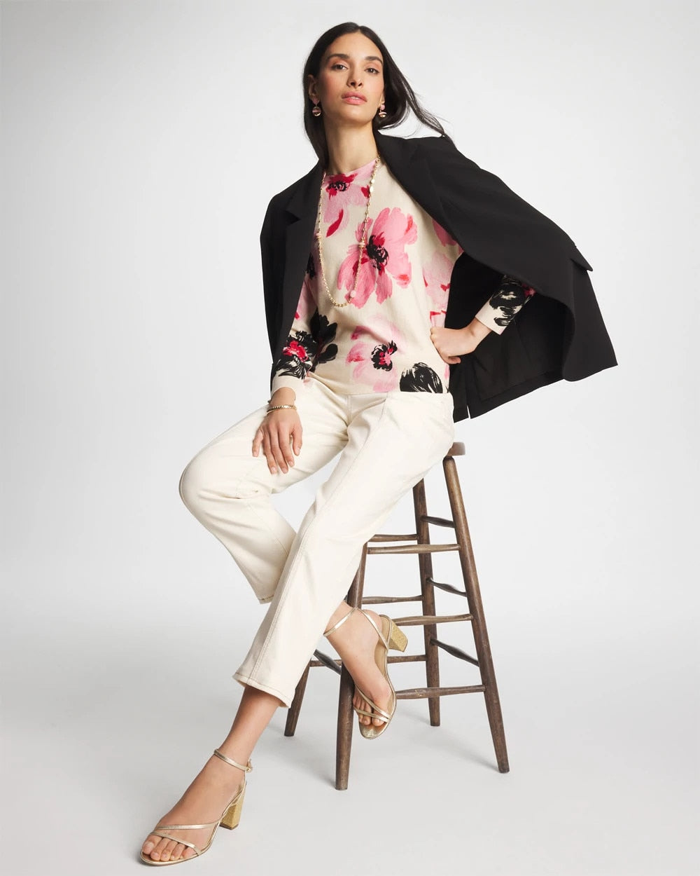 Printed Bateau Dolman Pullover - US 1423