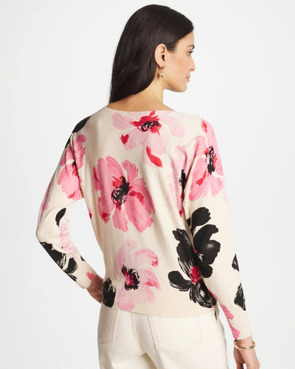 Printed Bateau Dolman Pullover - US 1423