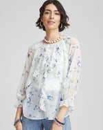 Georgette Sheer Ruffle Blouse - US 2772