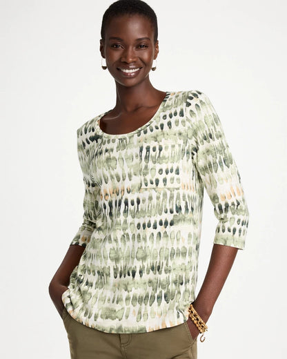 Printed Cotton Slub Tee - US 2522