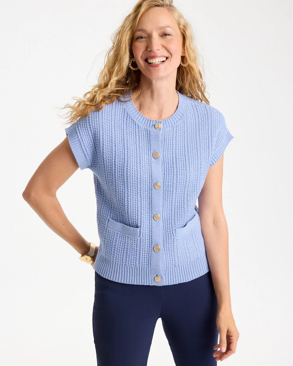 Button-Up Sweater Vest - US 8797