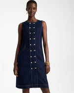 Denim Knee Length Dress - US 4291