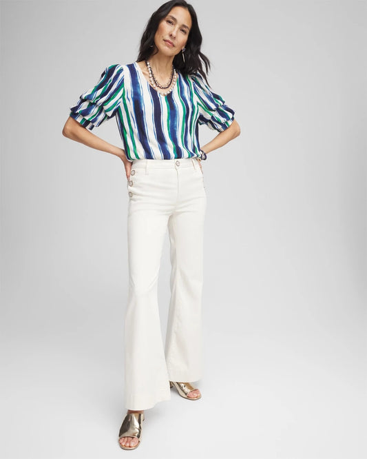 Satin Flare Pants - US 1131