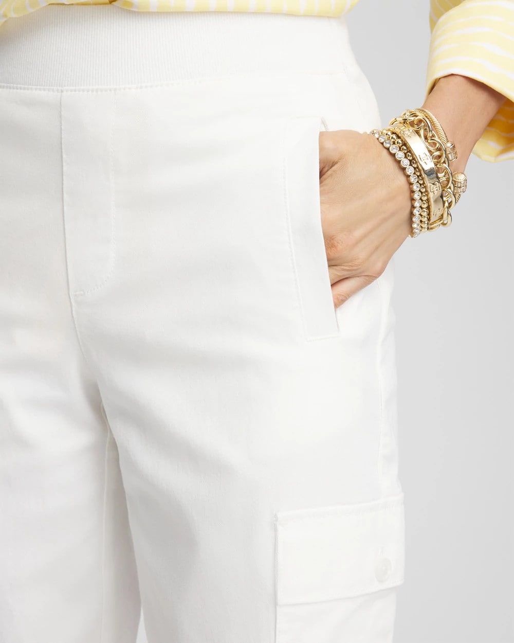 Cargo Straight Leg Cropped Pants - US 7641