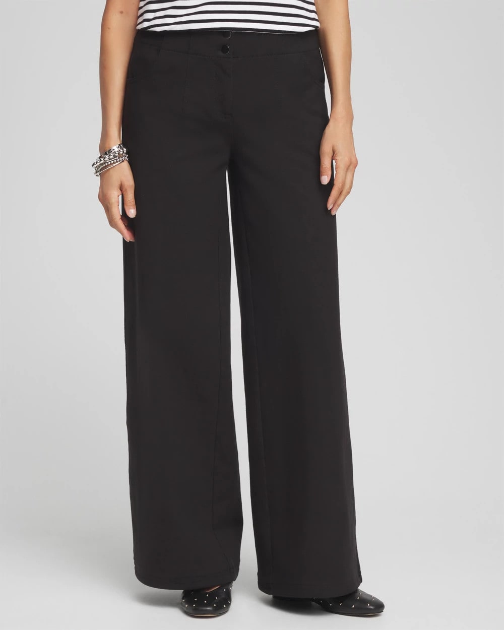 Cotton Stretch Wide Leg Pants - US 0838