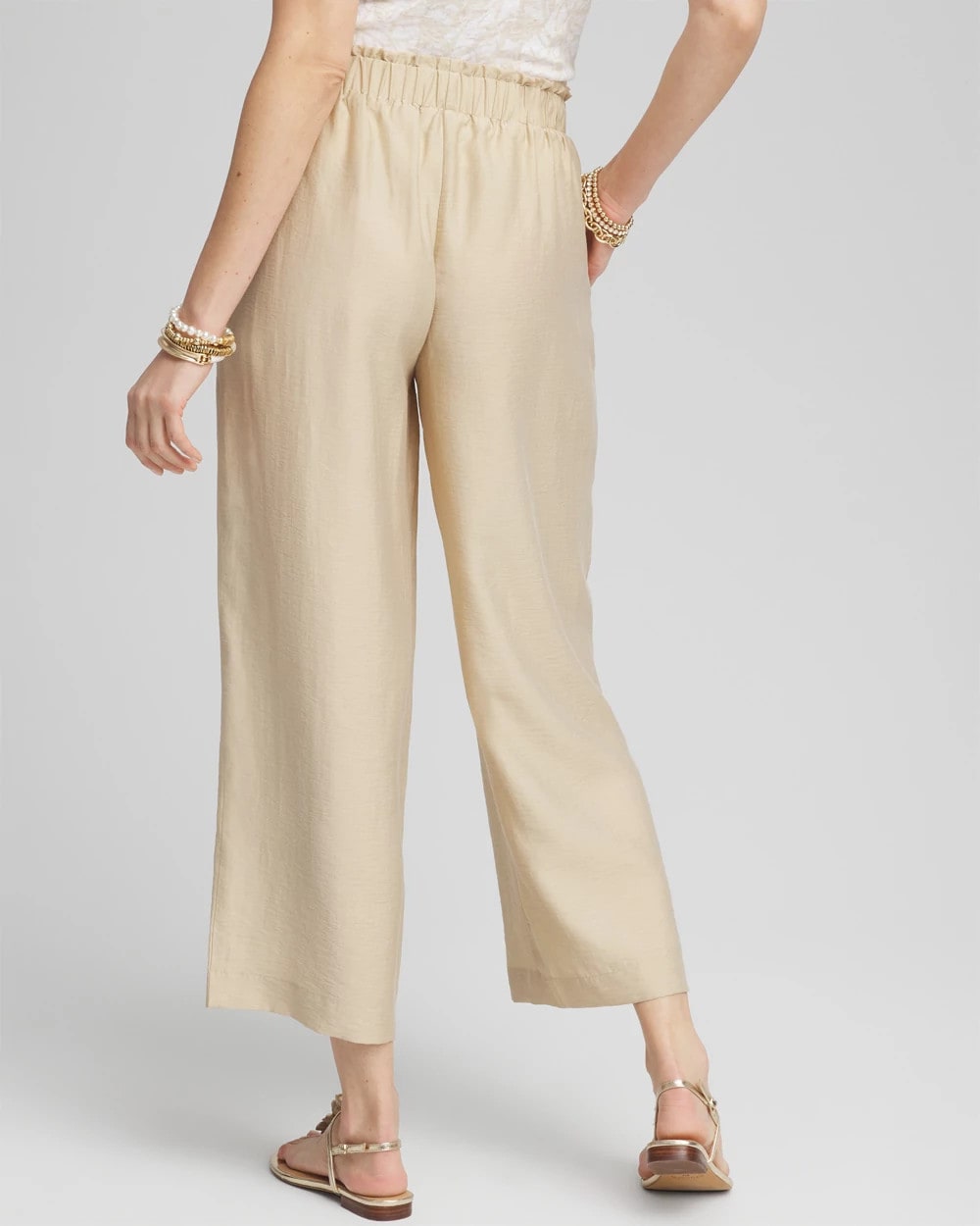 Lightweight Wide Leg Cropped Pants - US 2841