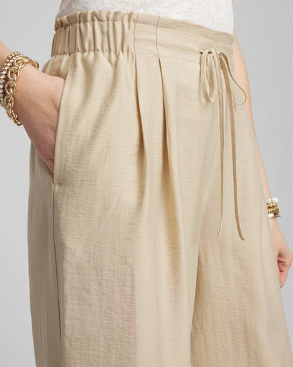 Lightweight Wide Leg Cropped Pants - US 2841