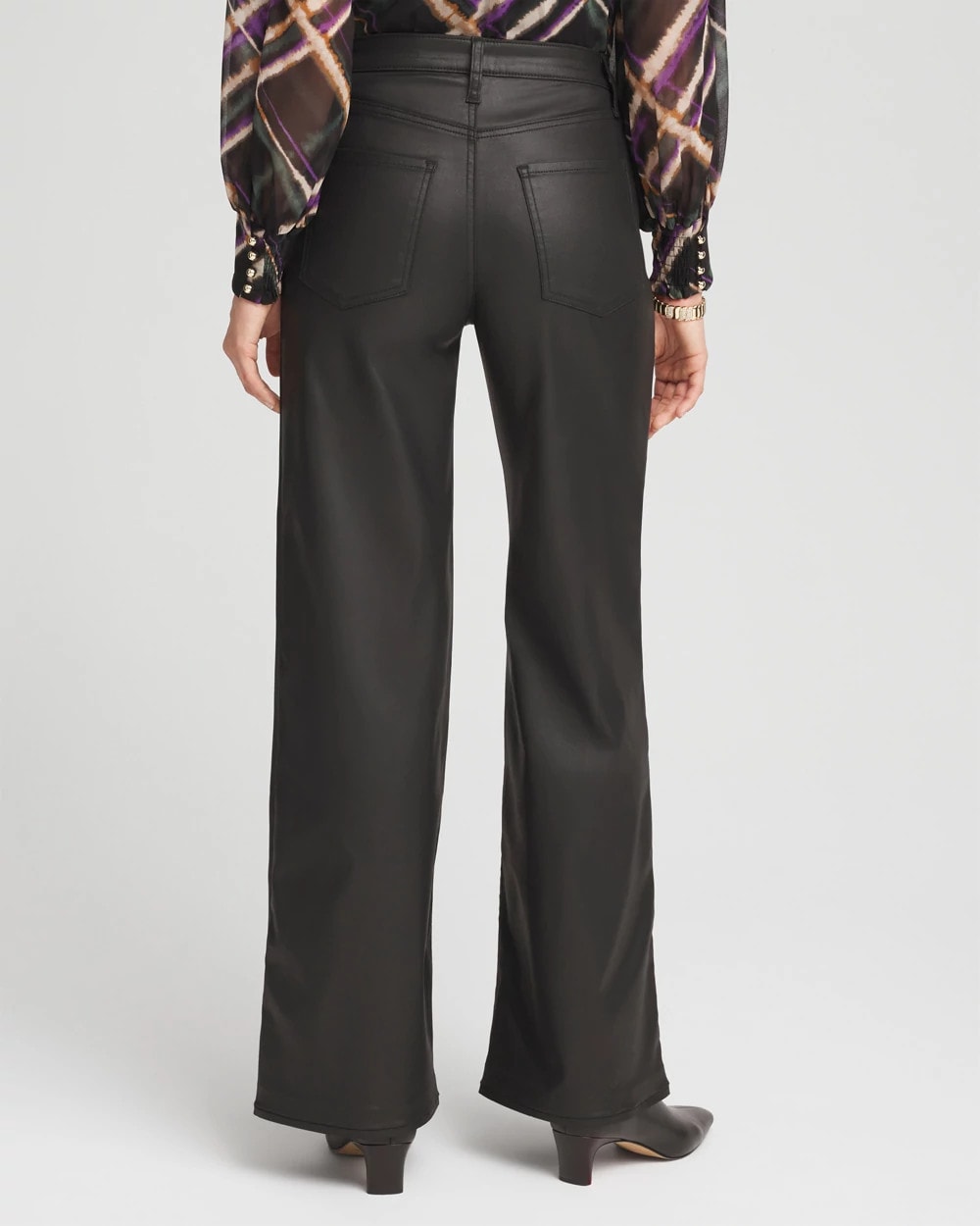 Petite High Rise Wide Leg Coated Denim Jeans - US 8255