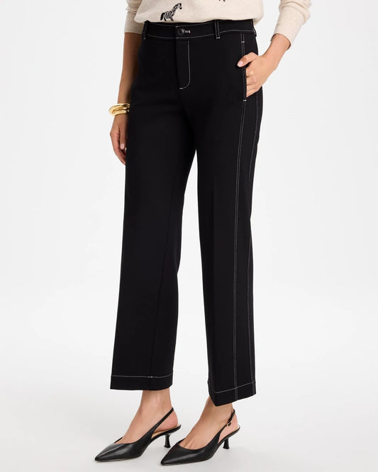 Emme Wide-Leg Ponte Pants - US 9040