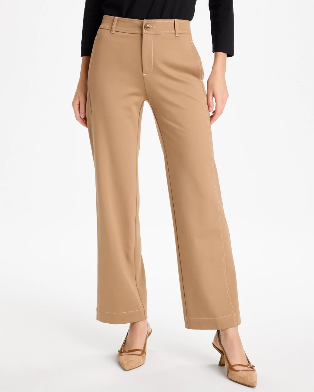 Emme Wide-Leg Ponte Pants - US 6109
