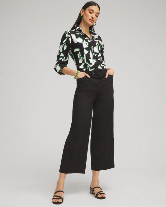 Cotton Sateen Cropped Pants - US 7332