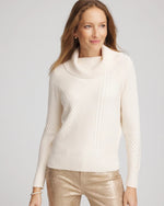 Ribbed Cowlneck Sweater - US 4675