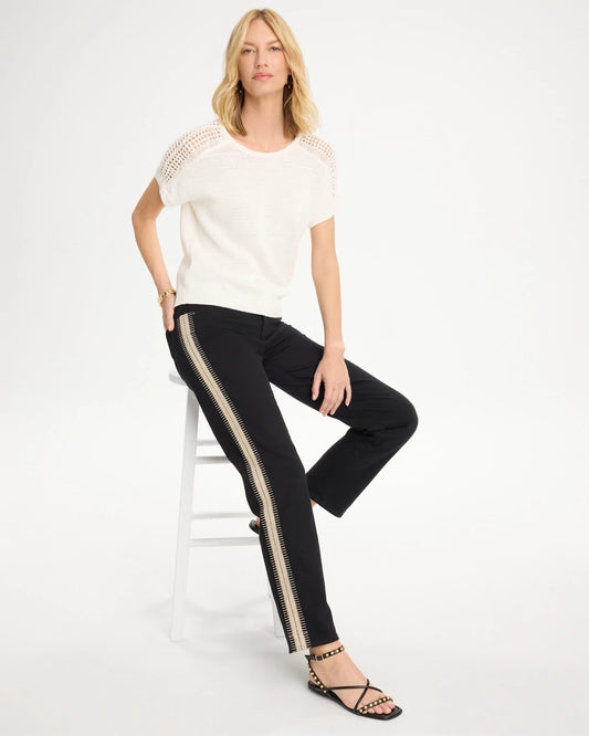 Pointelle Stitch Pullover Sweater - US 7270