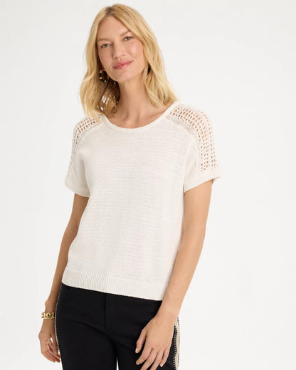 Pointelle Stitch Pullover Sweater - US 7270