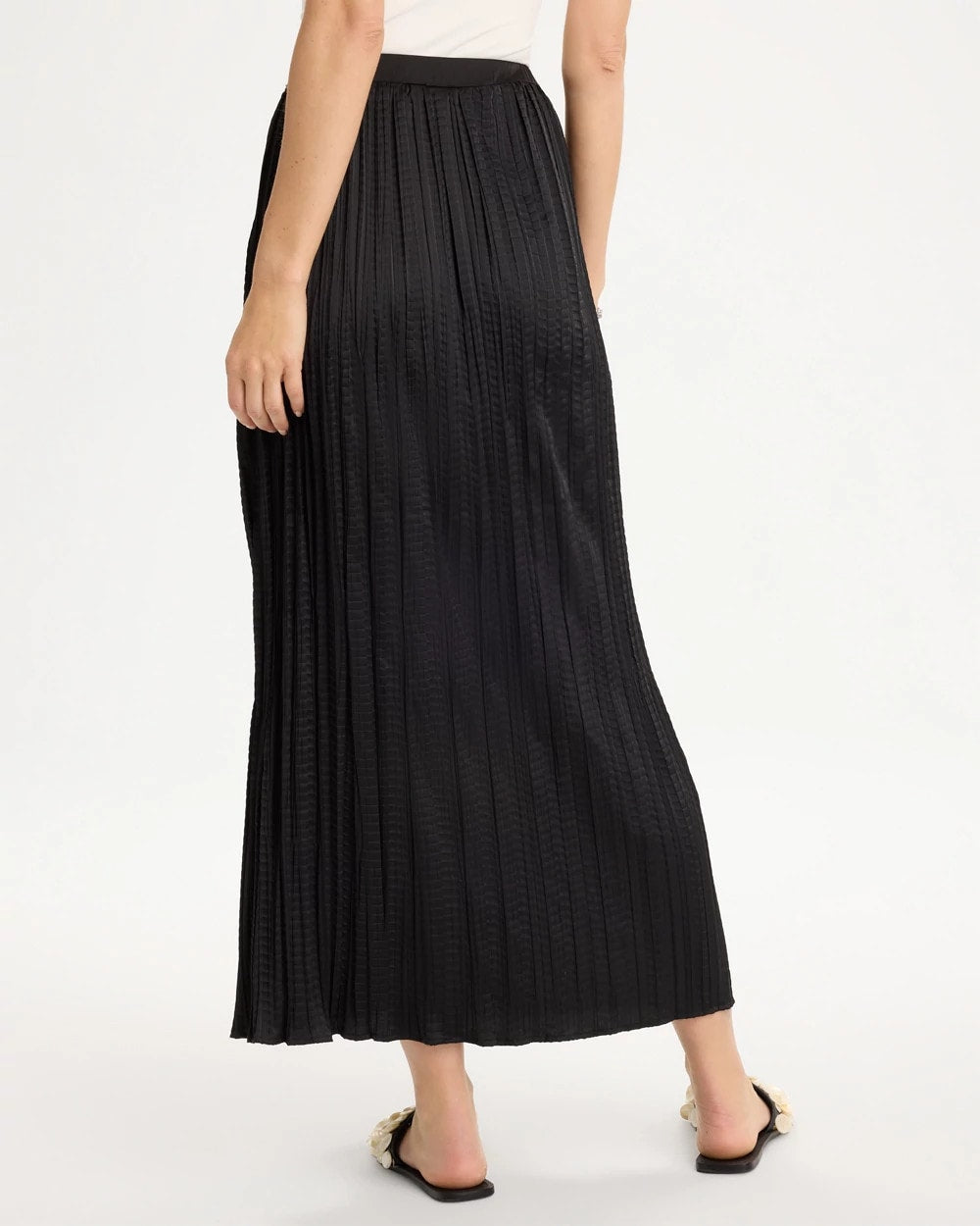 Satin Crinkle Maxi Skirt - US 7696