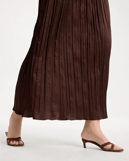 Satin Crinkle Maxi Skirt - US 5470