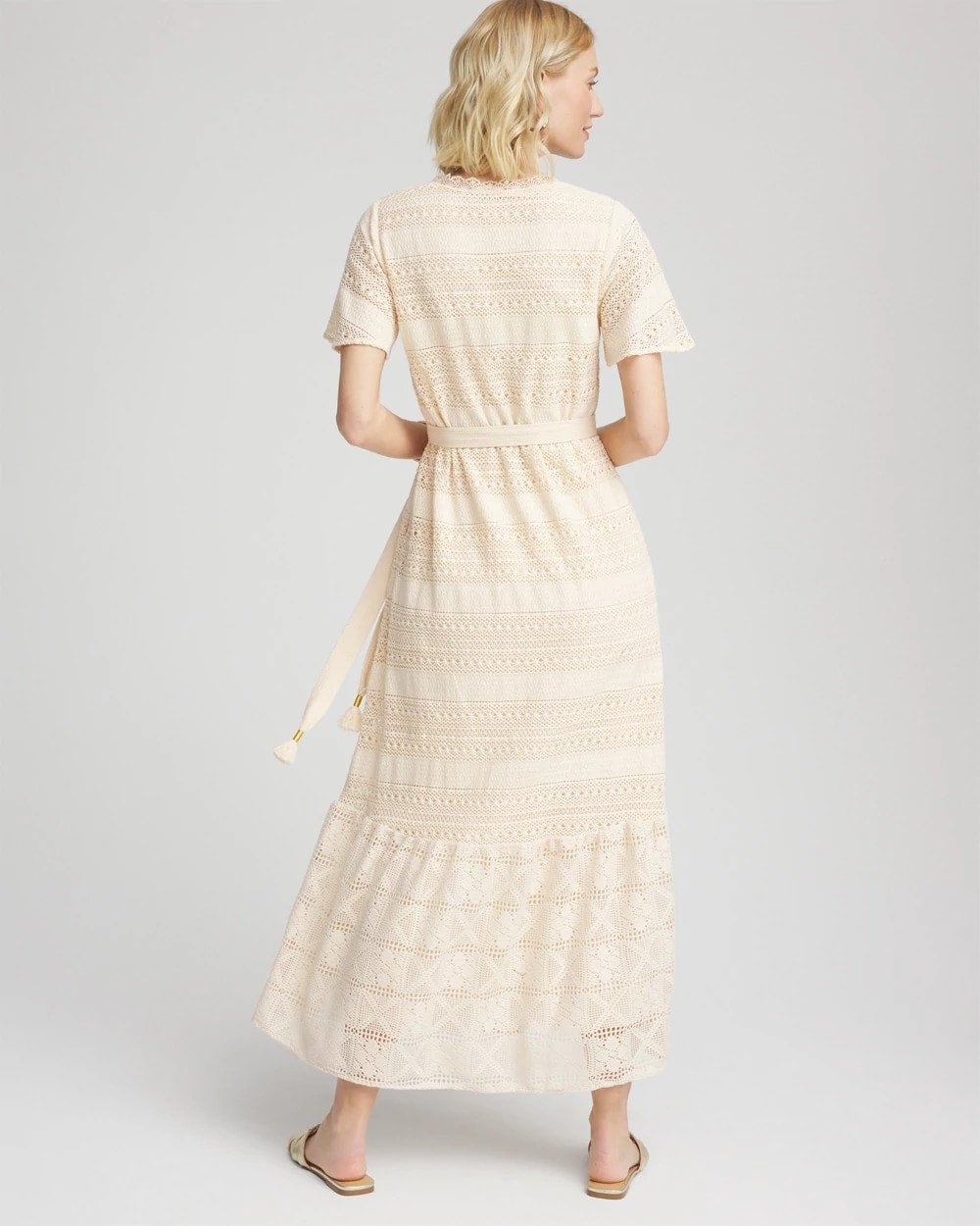 Crochet-Lace Maxi Dress - US 2827