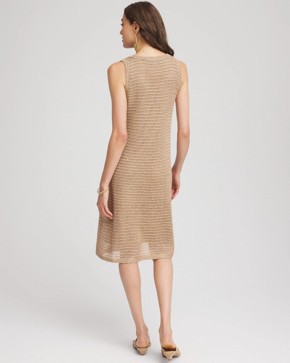 Crochet-Knit Sequins Tank Dress - US 5289