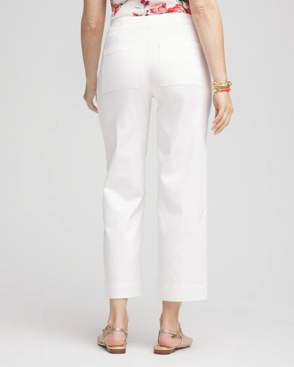 Sateen Cutout Cropped Pants - US 0449