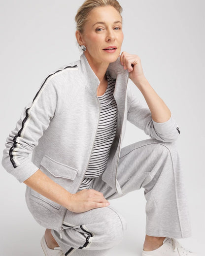 Zenergy® Double-Knit Lattice Trim Jacket - US 5589