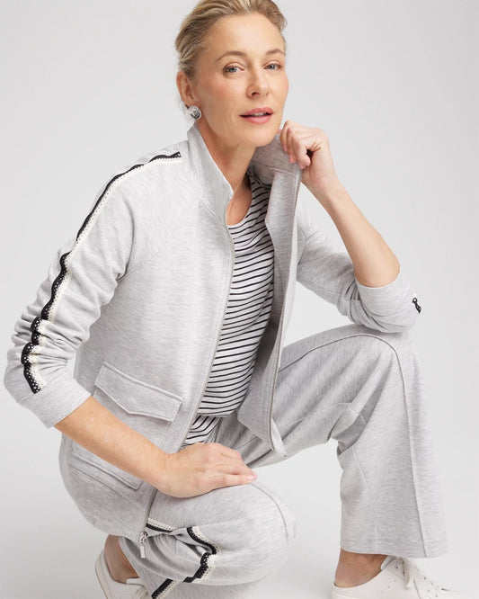 Zenergy® Double-Knit Lattice Trim Jacket - US 4112