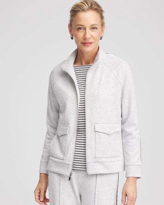 Zenergy® Double-Knit Lattice Trim Jacket - US 4112
