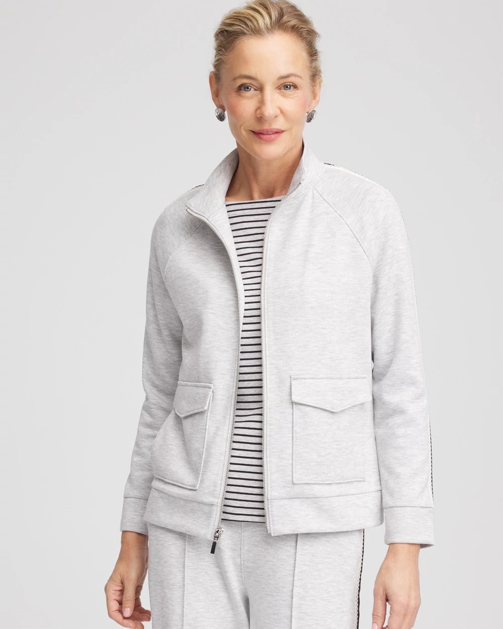 Zenergy® Double-Knit Lattice Trim Jacket - US 5589