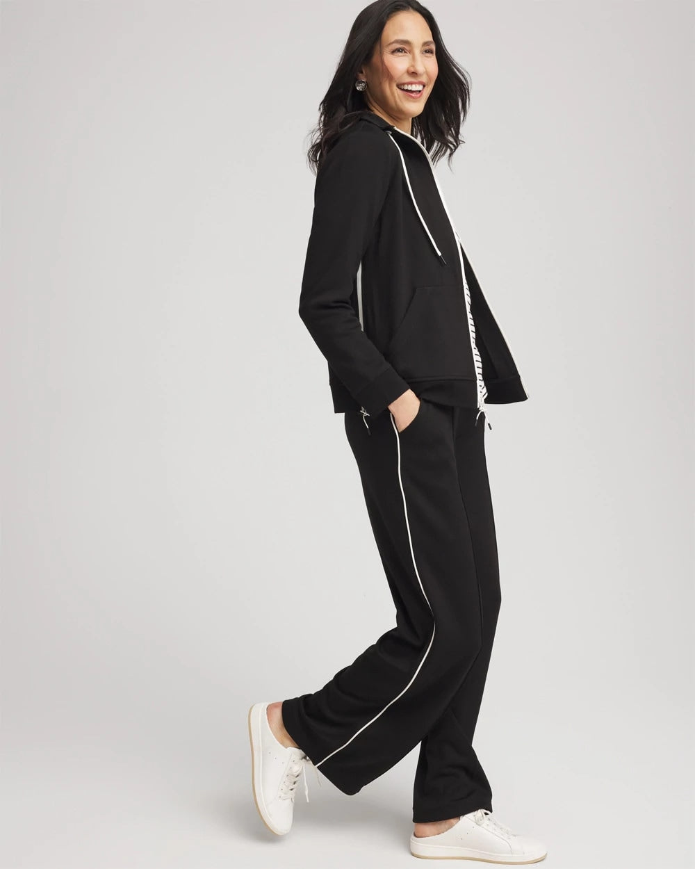 Zenergy® Double-Knit Striped Wide Leg Pants - US 6707